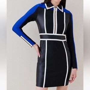 NTW Karen Millen Block & Bandage Knit Dress